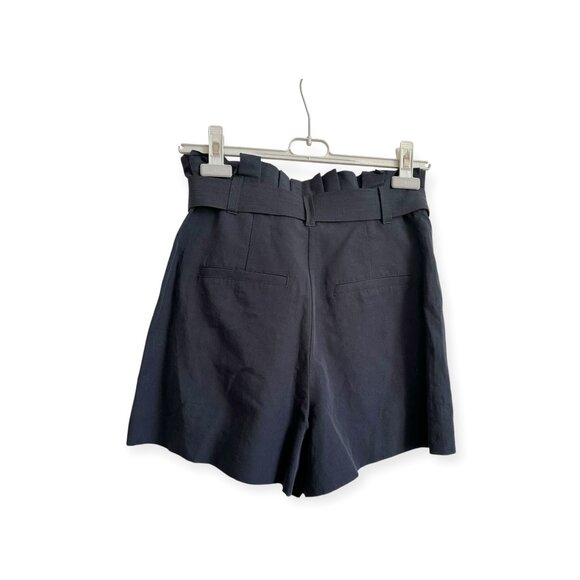 Ulla Johnson Abri Shorts Midnight Blue Paperbag Waist Belted Pleated Size 4 NWT - Picture 2 of 14
